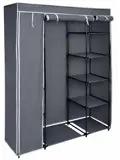 Garderobekast Donkergrijs 141 cm - Kledingkast