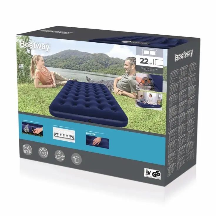 Luchtbed - Bestway - 2P - 137x191 cm + pomp