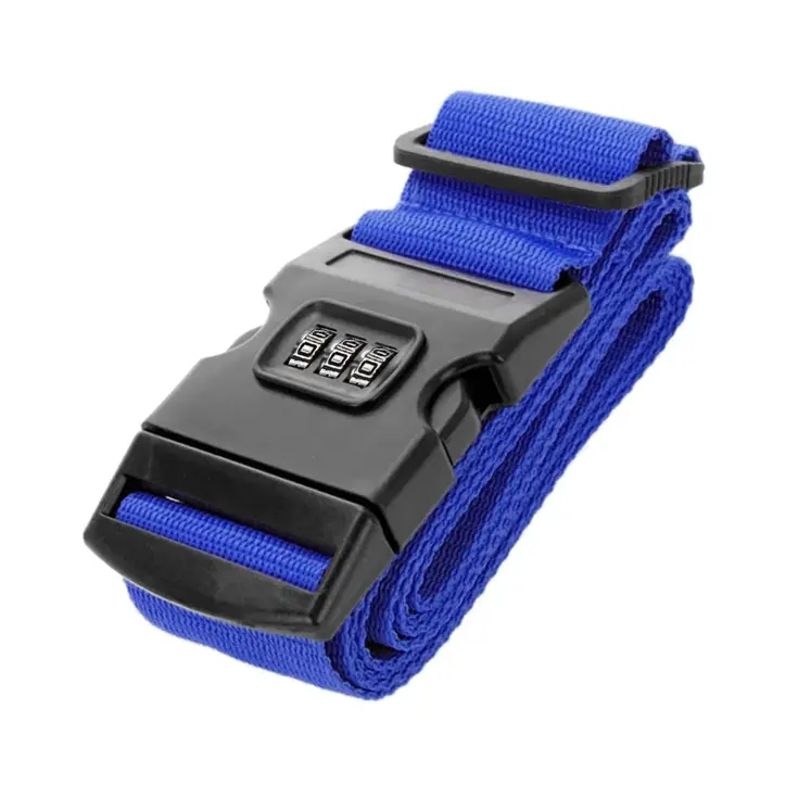 Kofferriem met cijferslot 180 cm – Blauw
