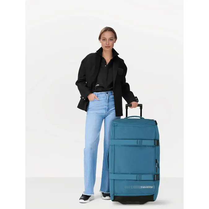 Travelite Kick Off wheeled duffle l Blauw