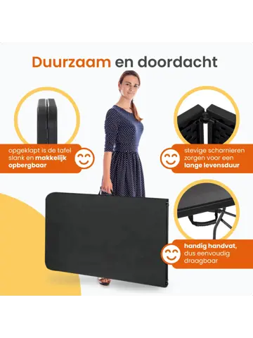 Inklapbare Tafel - Weerbestendig - 180x70x74cm