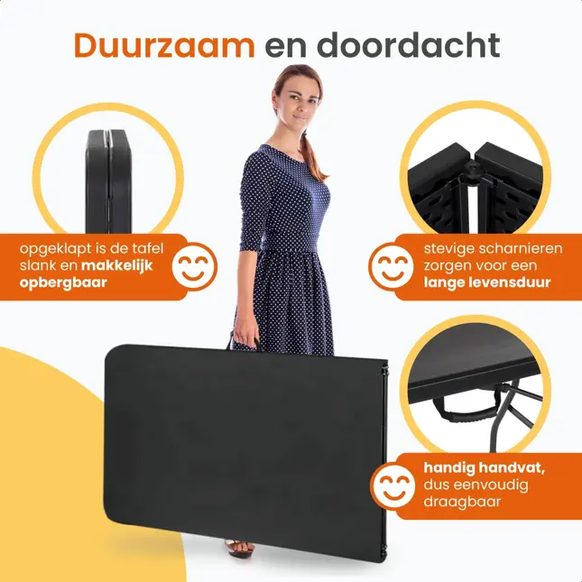 Inklapbare Tafel - Weerbestendig - 180x70x74cm
