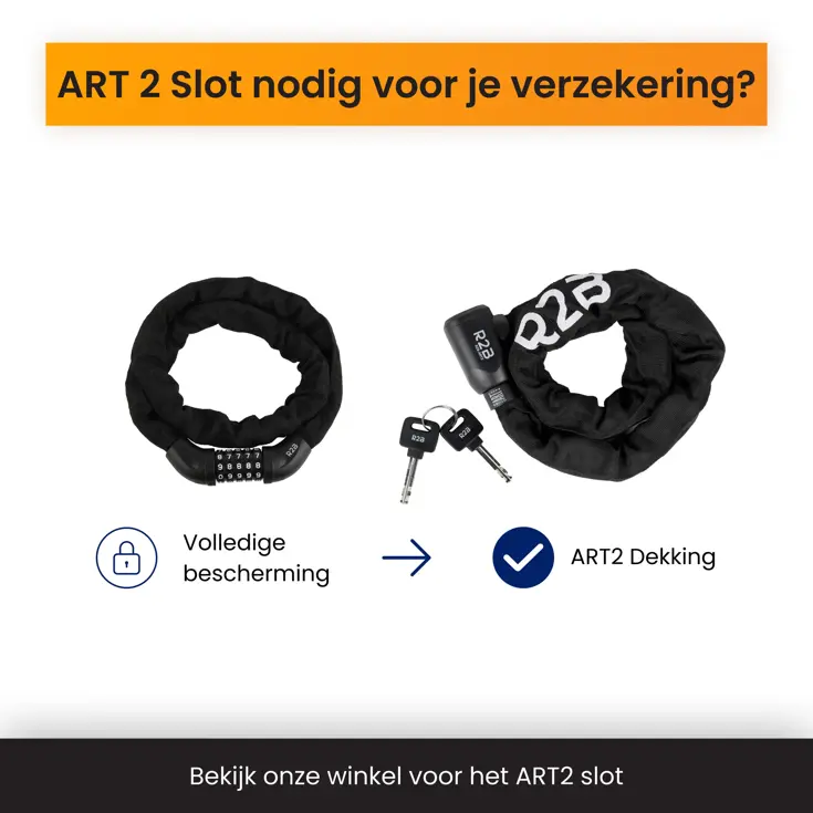 Fietsslot met cijferslot - 110 cm - Kettingslot