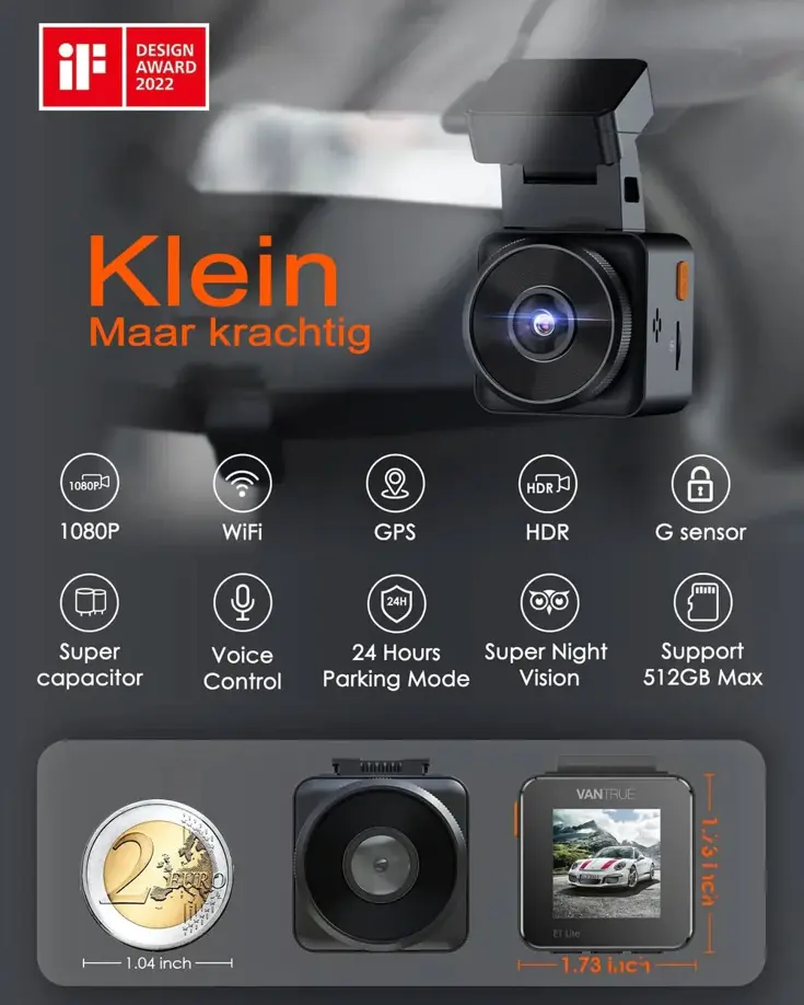 E1 Lite Full HD Wifi GPS dashcam