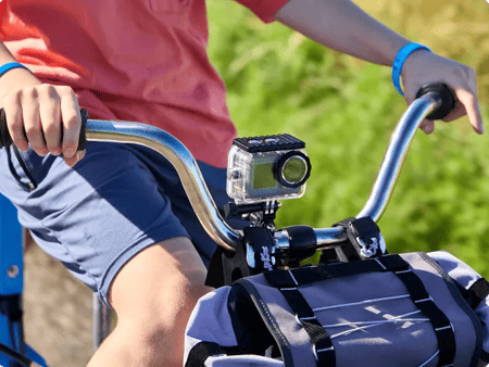 fietsstuur met camera