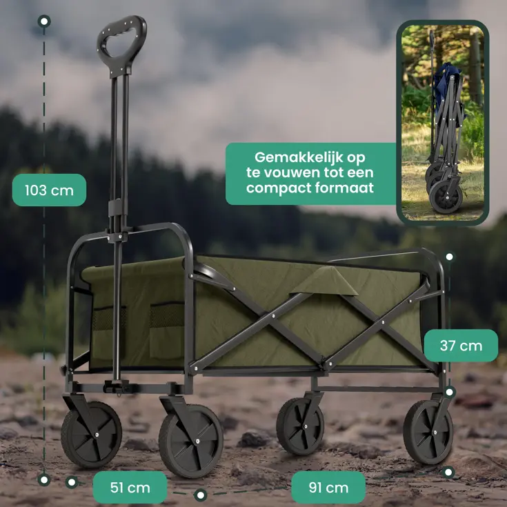 Bolderkar Opvouwbaar XL