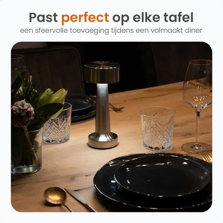 Classic Tafellamp Oplaadbaar - 21cm - LED