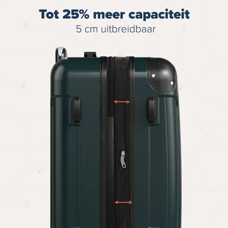 Handbagage Koffer – 45L – Donkergroen