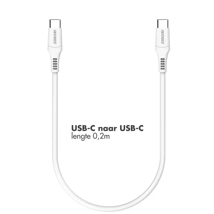 USB-C naar USB-C kabel 0,2 meter