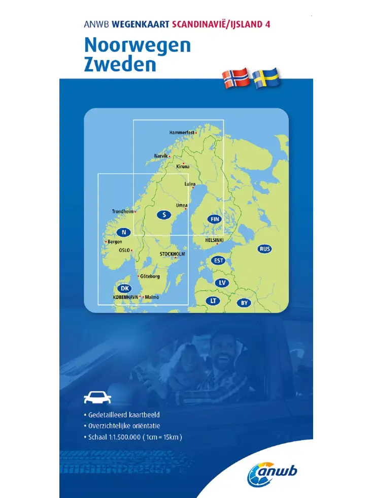 ANWB Wegenkaart Noorwegen en Zweden