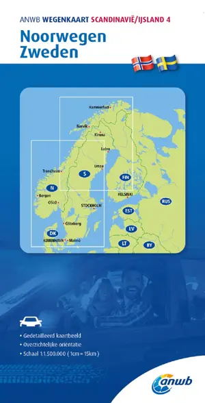 ANWB Wegenkaart Noorwegen en Zweden