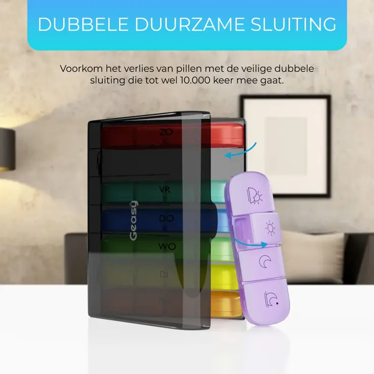 GEASY Pillendoos 7 Dagen – 4 Vakken