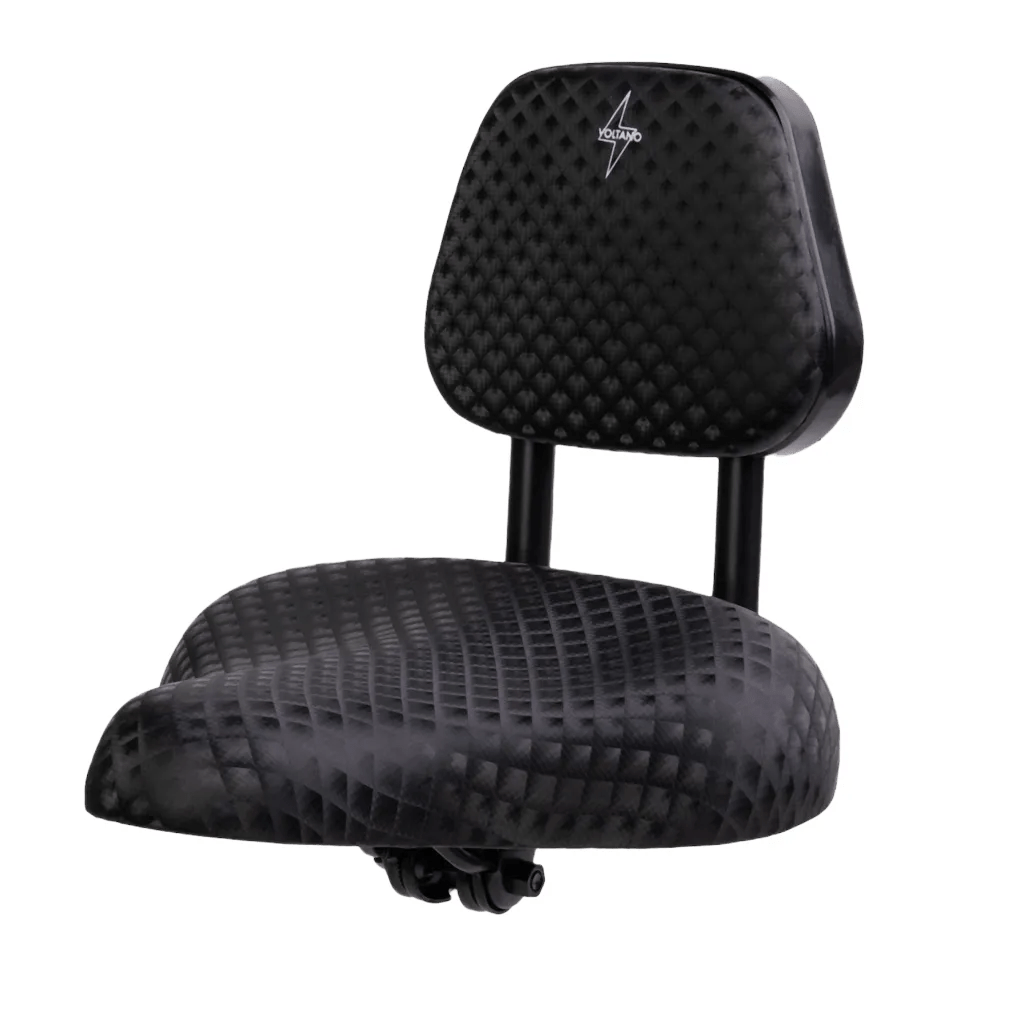 Voltano  Fietszadel Met Rugsteun / Rugleuning  Zwart