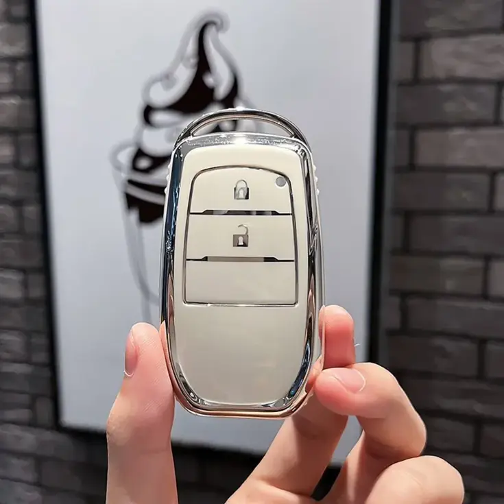 TPU Sleutelhoesje voor Toyota wit A2