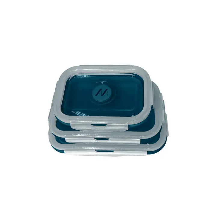 3-delige Opvouwbare Lunchboxset Silicone