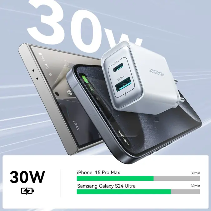 2-Poort Adapter USB/USB-C - Wit - Joyroom