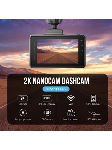 M27 2K QuadHD Wifi GPS 32gb dashcam