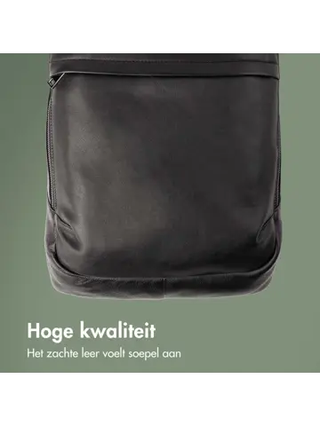 Accezz Leren Laptop rugtas