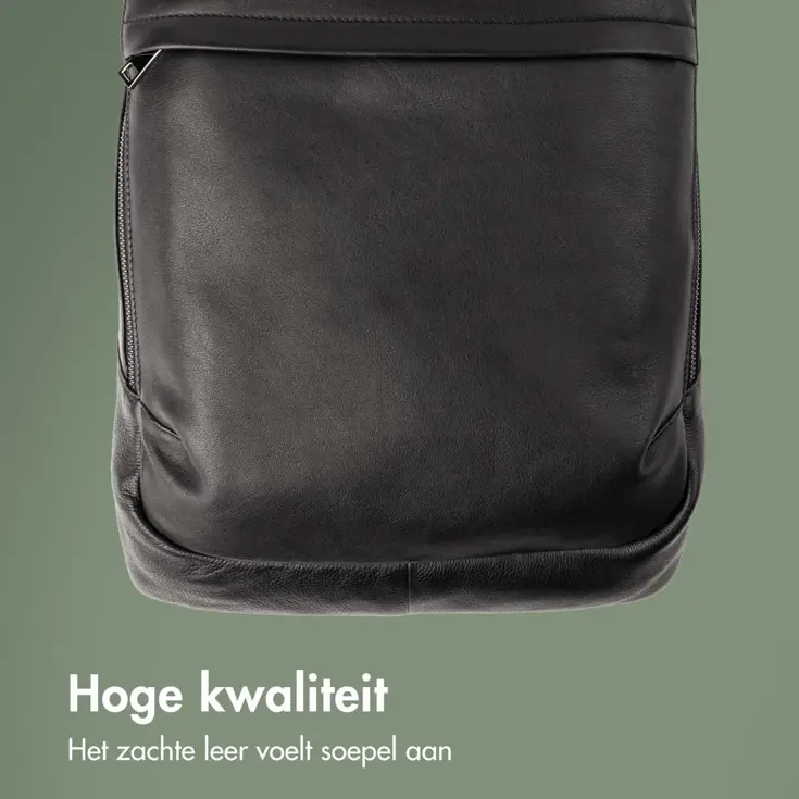 Accezz Leren Laptop rugtas