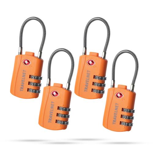 Travelnet TSA Reisslot met Cijfercode Set van 4