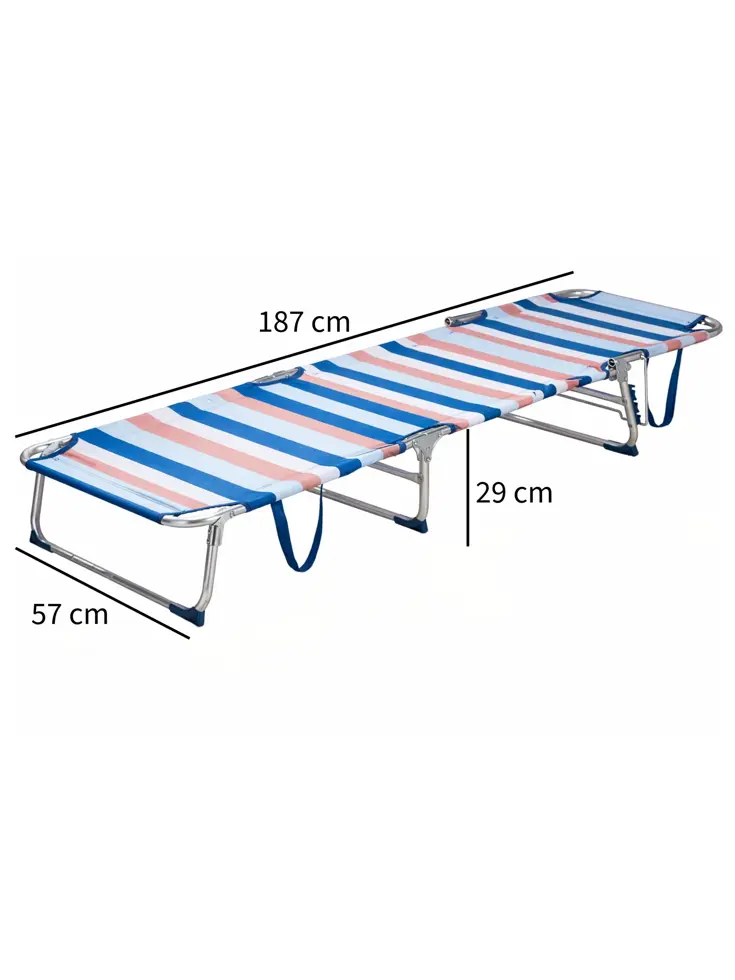 Ligbed 2x - Aluminium - Opvouwbaar -