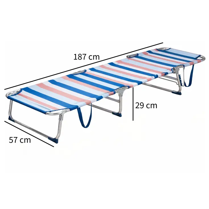 Ligbed 2x - Aluminium - Opvouwbaar -
