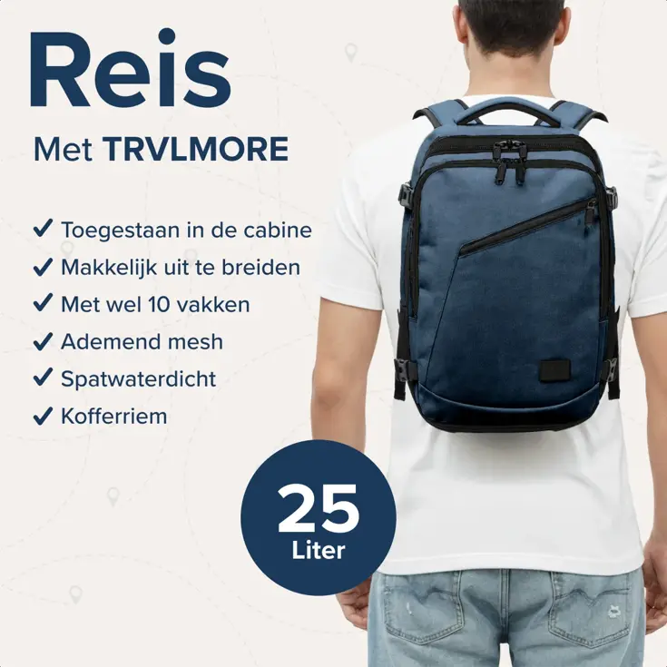 Reistas - Geschikt als Handbagage - 25L