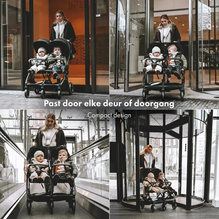 Luxe Rolo X2 XL Dubbele Buggy - Inklapbaar