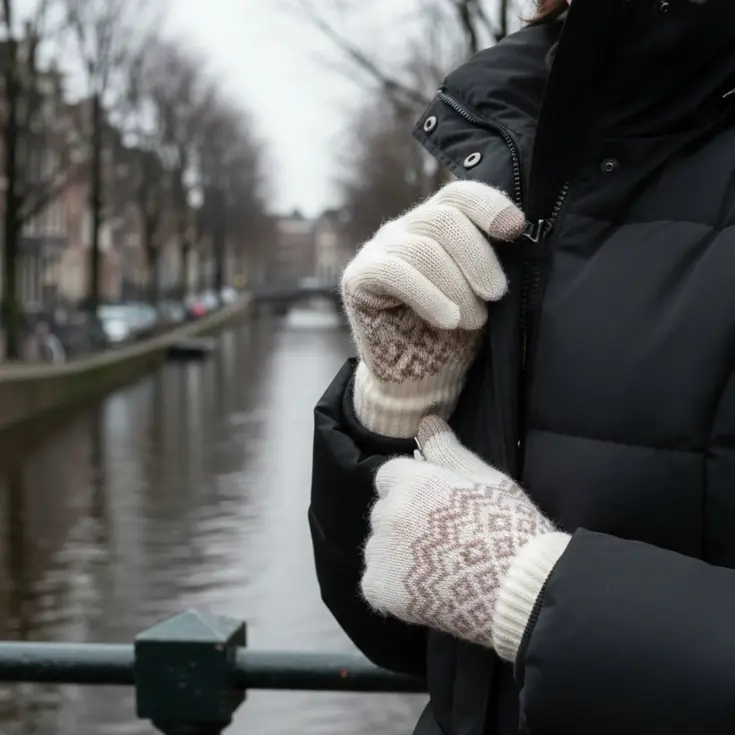 Touchscreen Handschoenen Winter - Wit