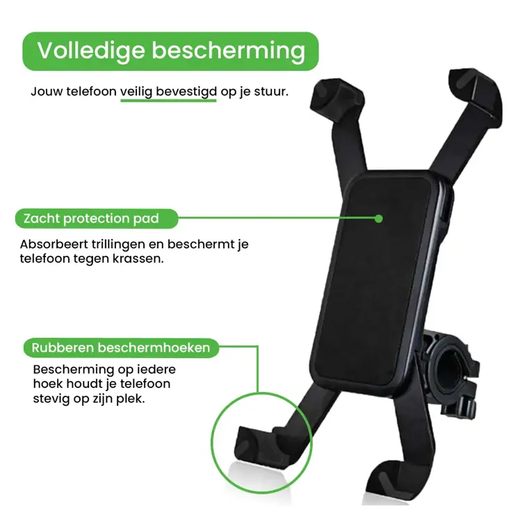 CLAW Telefoonhouder Fiets - Draaibaar & Antischok