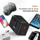 Universele Wereldstekker met kabel - 70W