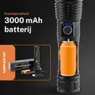 Zaklamp LED 3000 lumen oplaadbaar met USB-C