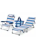 Strandset 3-Delig – stoel + ligbed + Koeltas