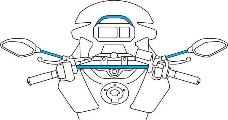 Optiline telefoonhouder motor spiegel