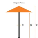 Lotus 250x250 Stokparasol Garden Impressions