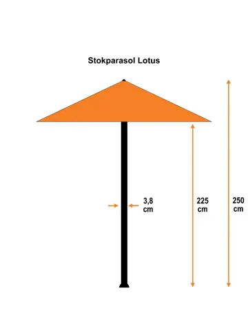 Lotus 250x250 Stokparasol Garden Impressions