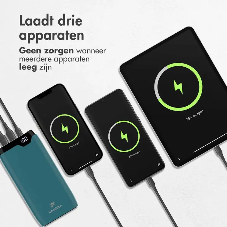 Powerbank 20.000 mAh 22.5w Snellader