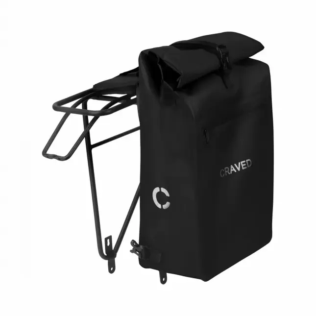 Craved Enkele Fietstas 3 in 1 - 28L - Zwart