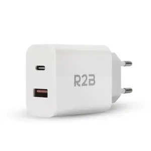 Krachtige 20W USB A & USB C Adapter Wit