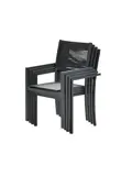 Tess 2st zwarte Tuinstoel