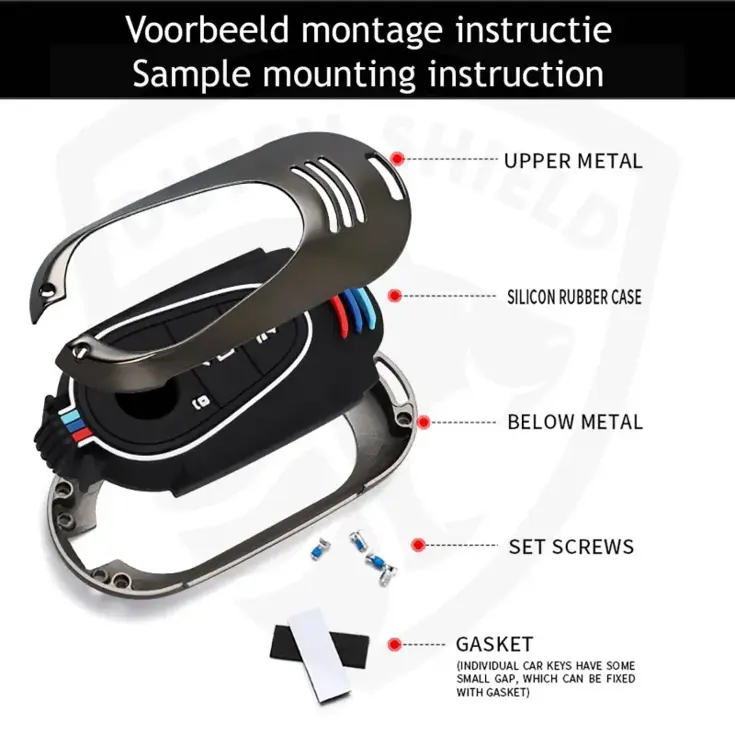 Metalen Sleutelhoesje voor Mercedes grijs C3
