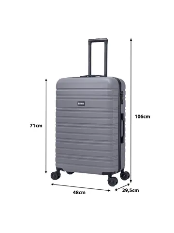 Reiskoffer L ABS 95L met TSA-slot en 360° wielen