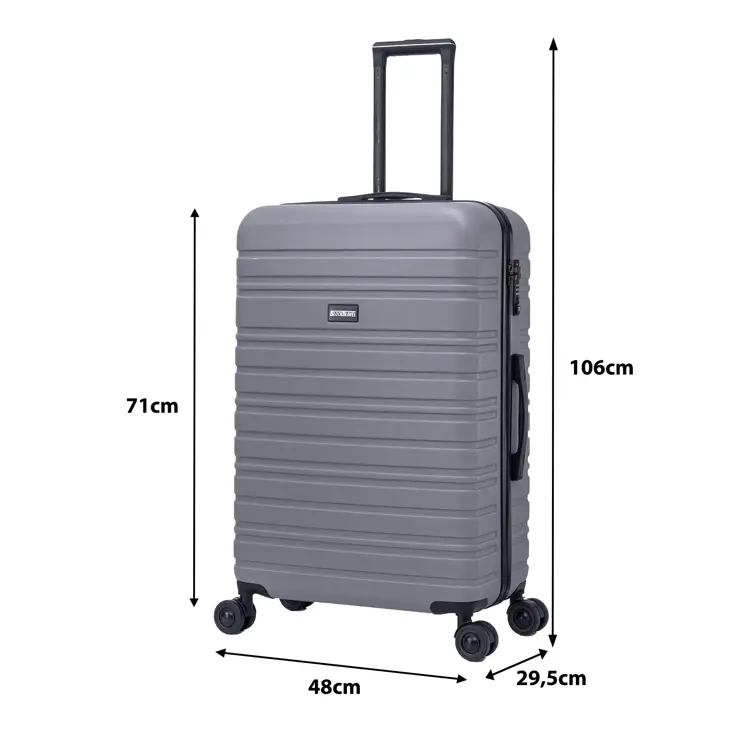 Reiskoffer L ABS 95L met TSA-slot en 360° wielen