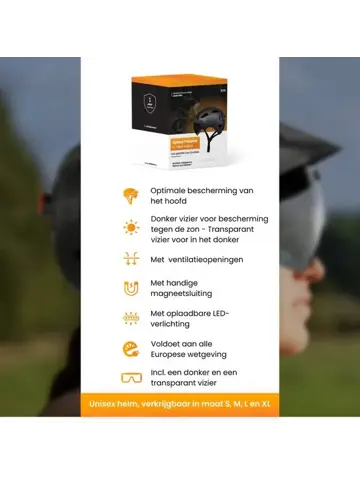 Speed Pedelec Helm + Transparant Vizier