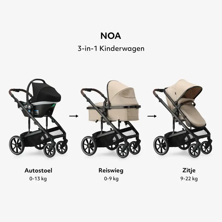 Noa Kinderwagen 3-in-1 - Inclusief autostoel