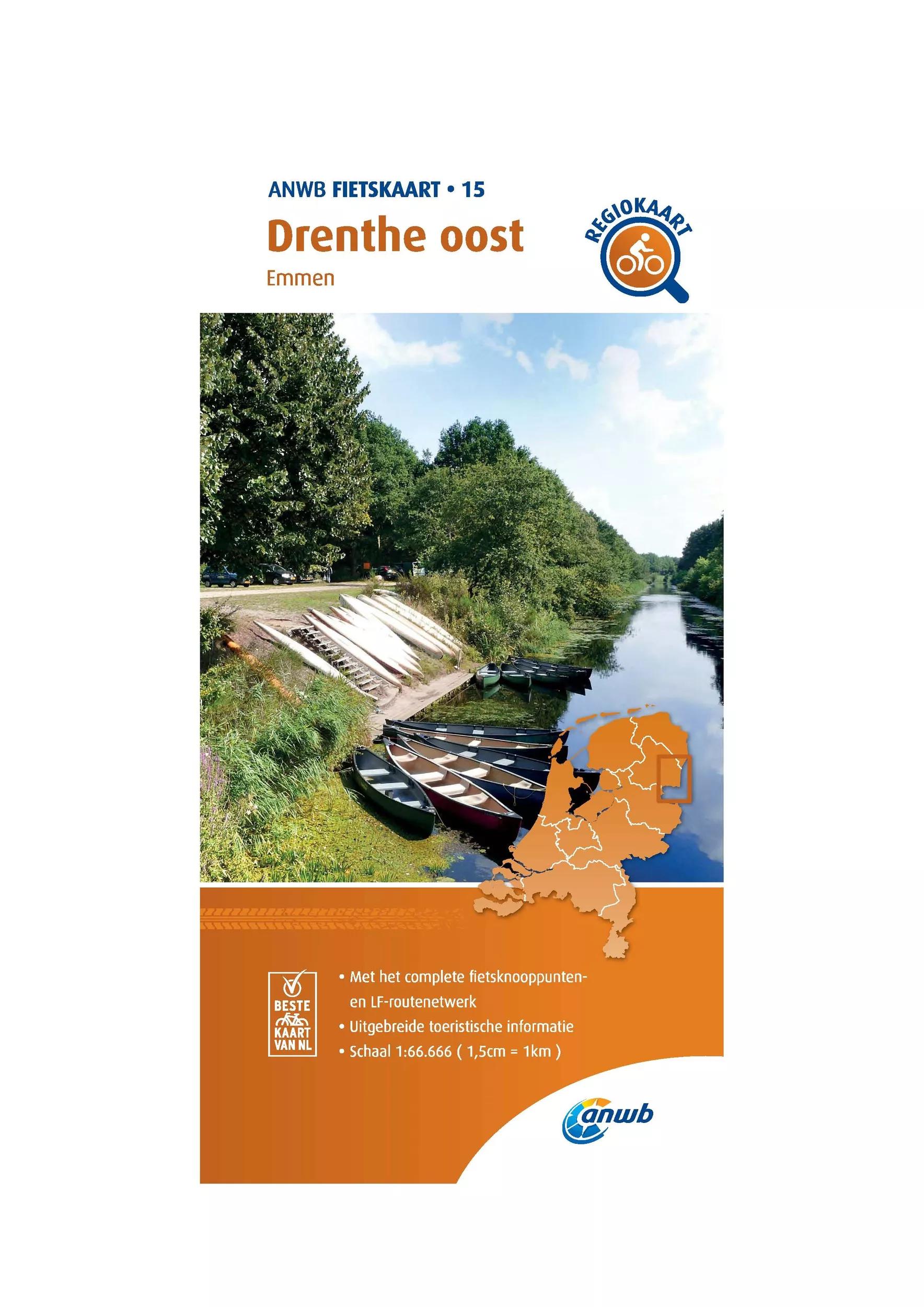 ANWB  Fietskaart 15  Drenthe Oost main product image