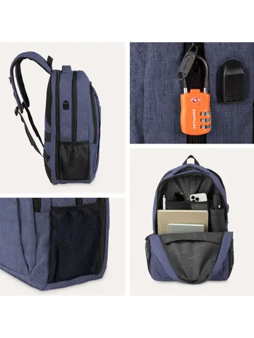 Rugtas – 36L – 17,3 Inch – Blauw