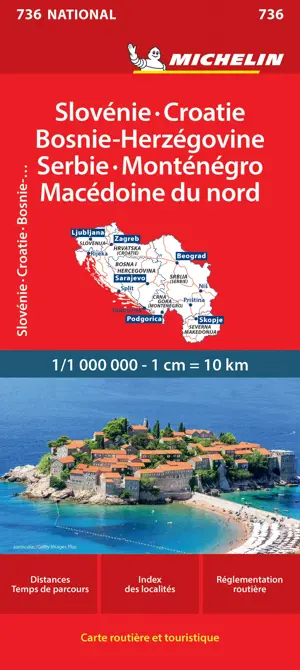 Kaart National 736 Slovenië - Kroatië
