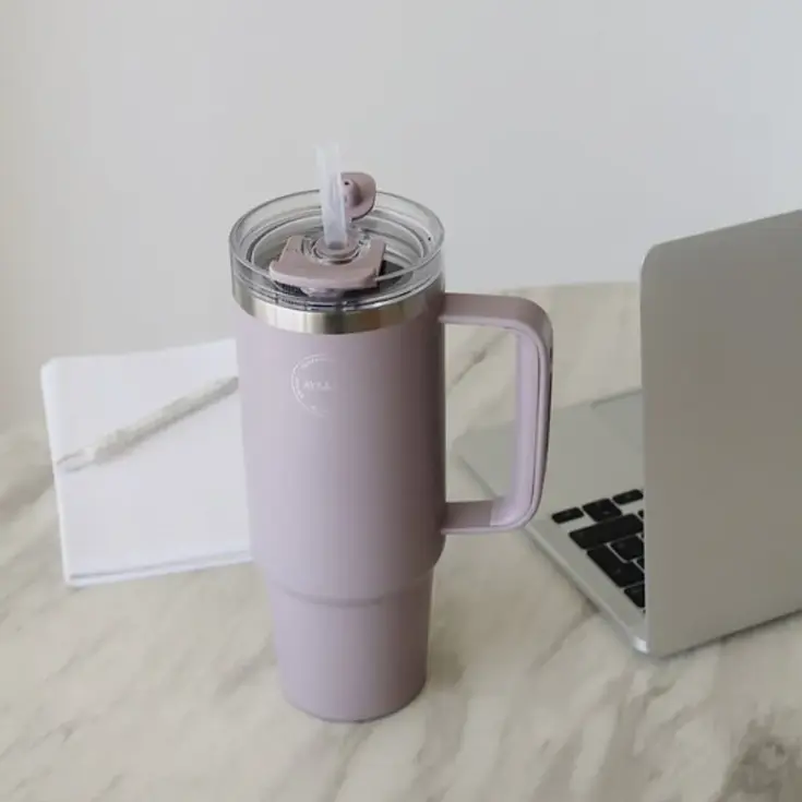 Thermosbeker AYA&IDA Thermocup with staw 885 ml