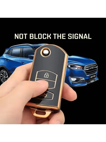 TPU Sleutelhoesje voor Mazda goud C3